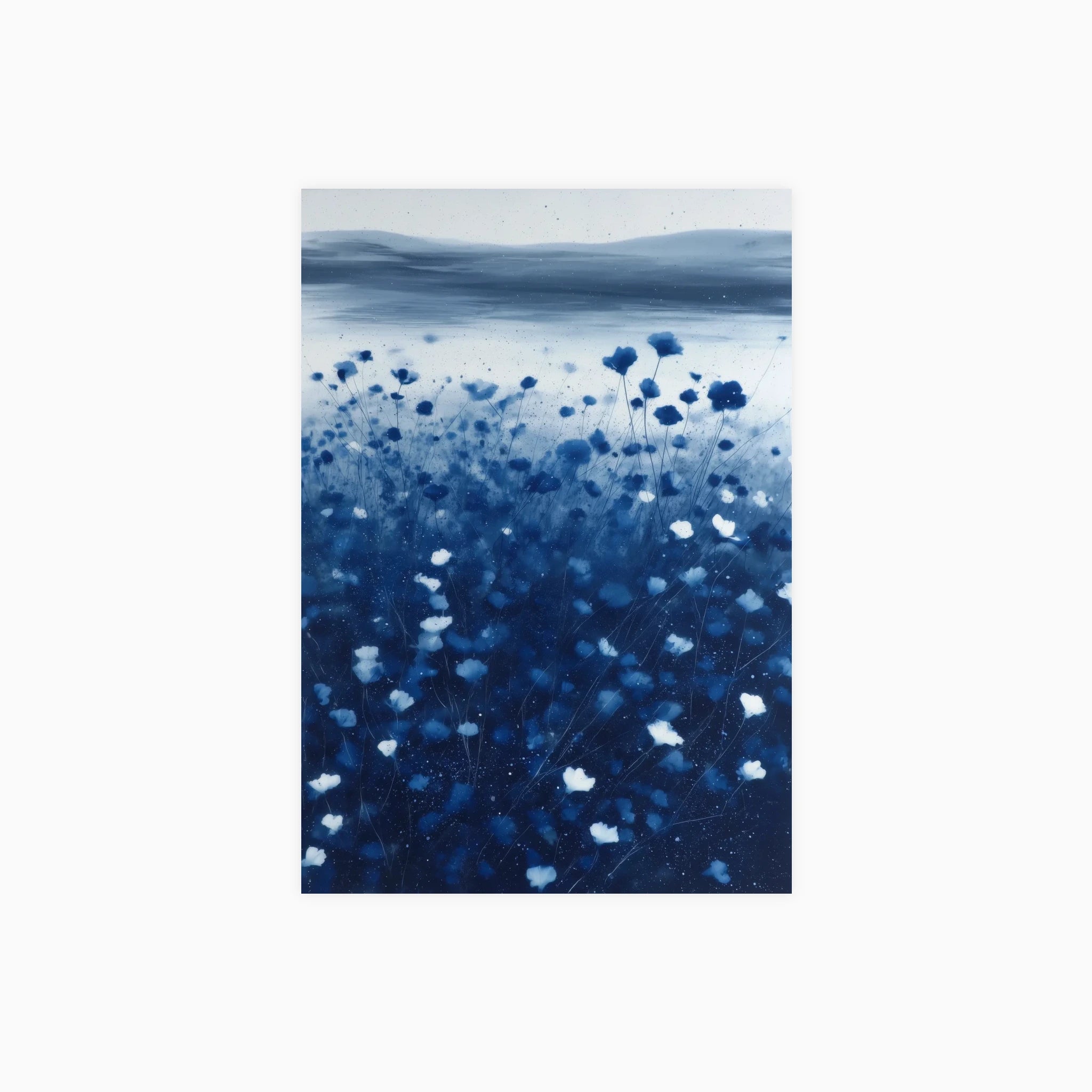 Blue Meadow Cyanotype Poster