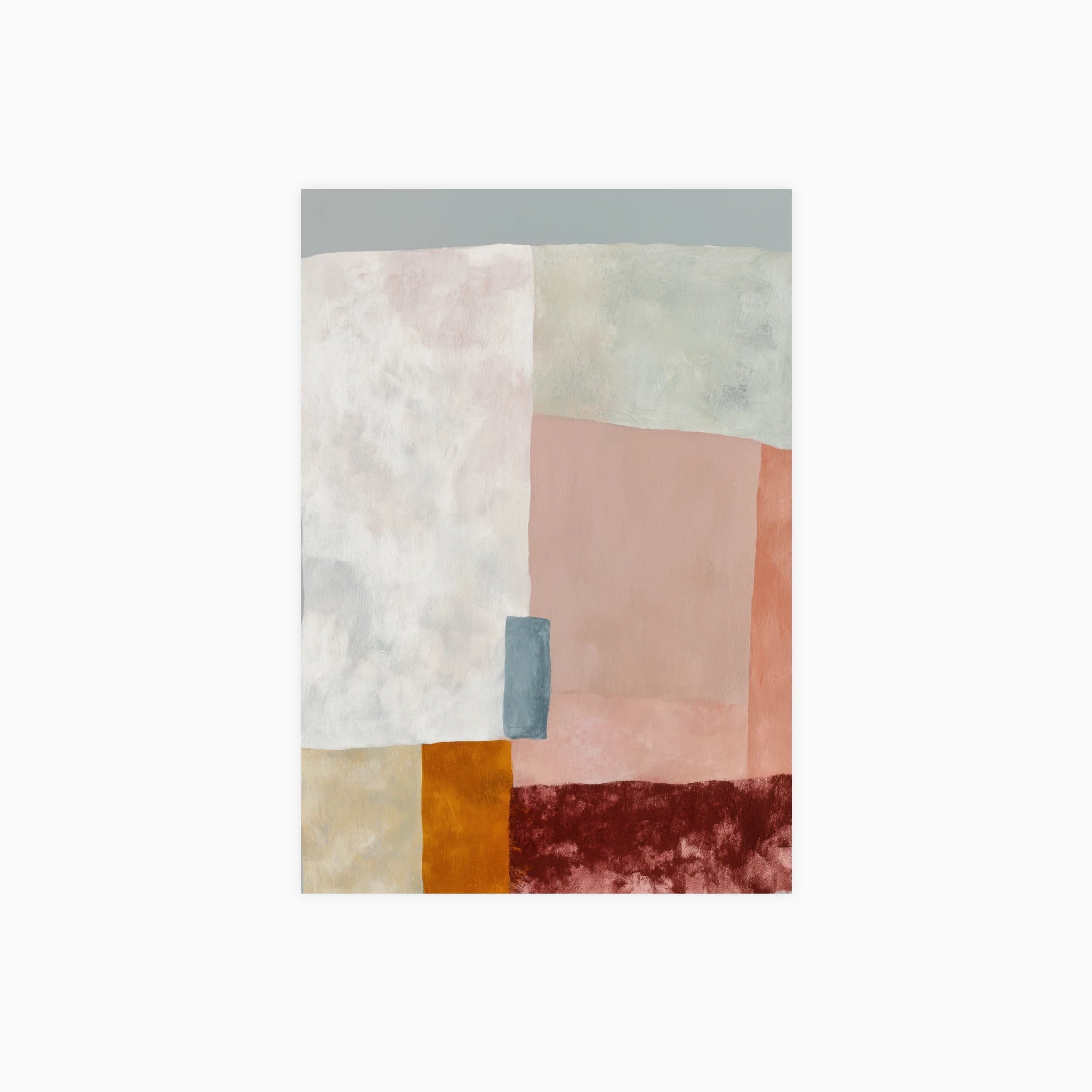 Abstract Soft Blocks Poster