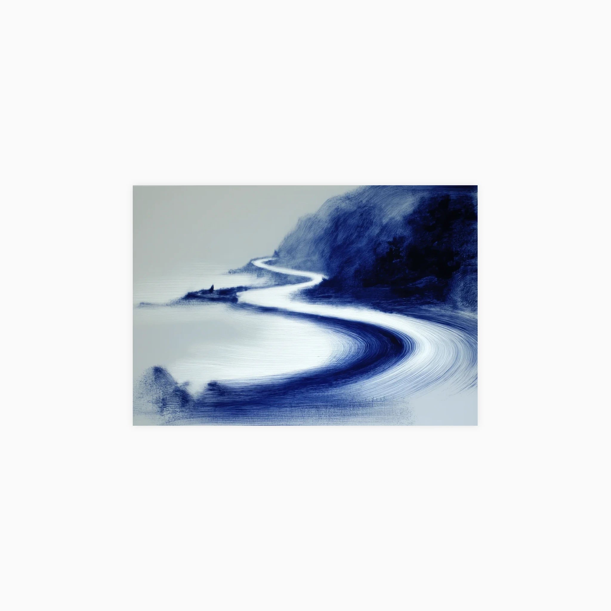 Coastal Road Hairpin Curve Poster