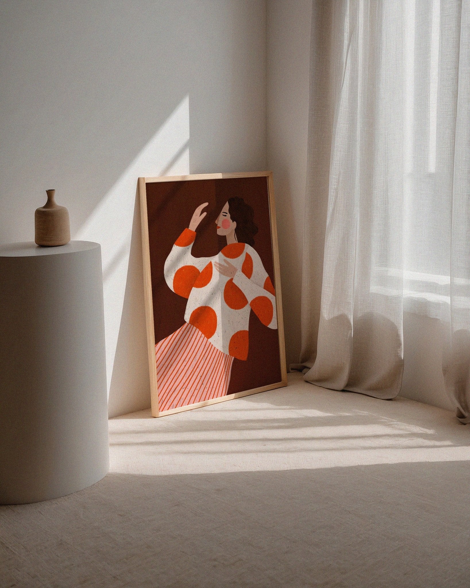 The Woman with the Dots Brown Poster