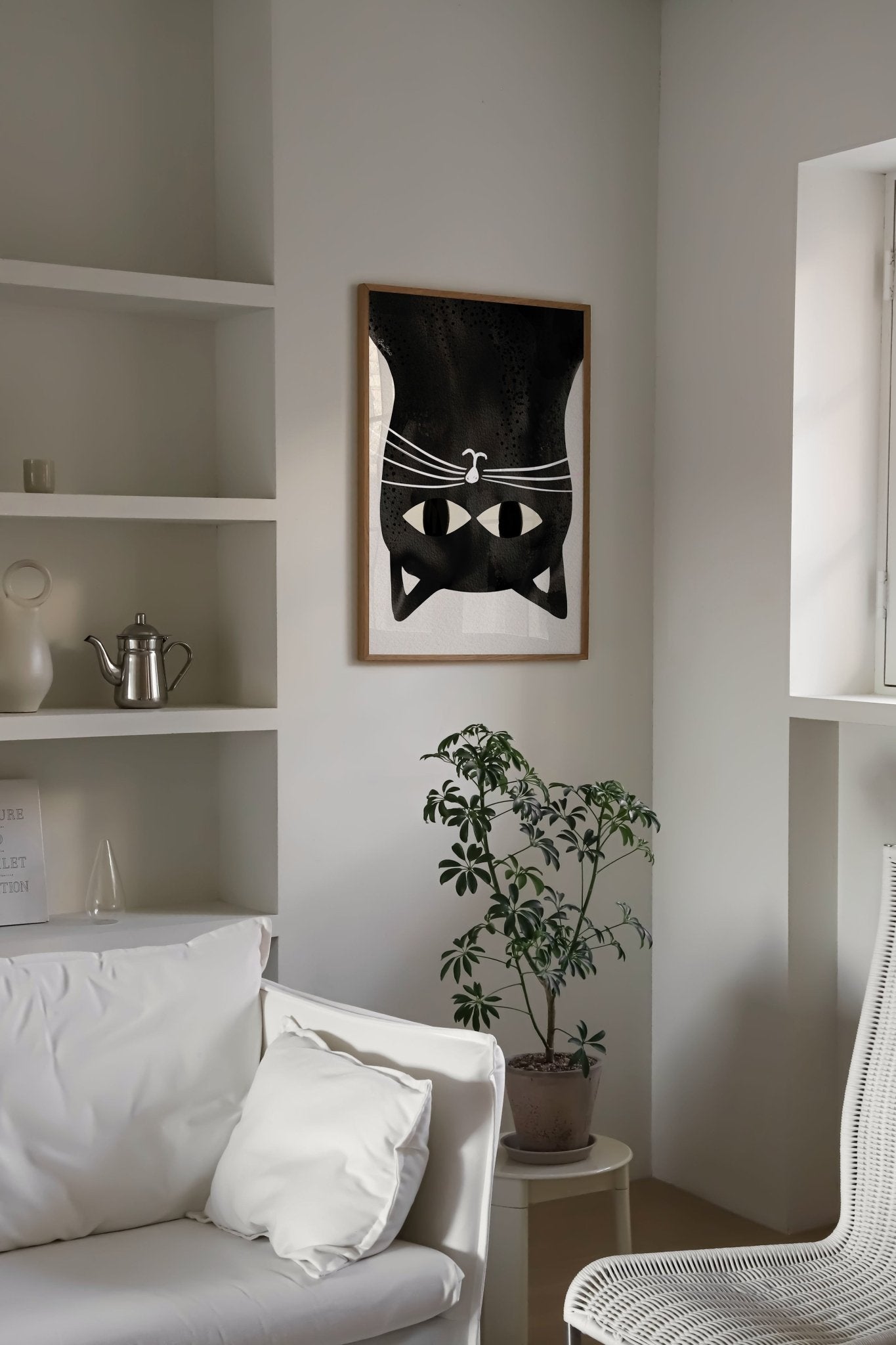 Cat Upside Down Poster