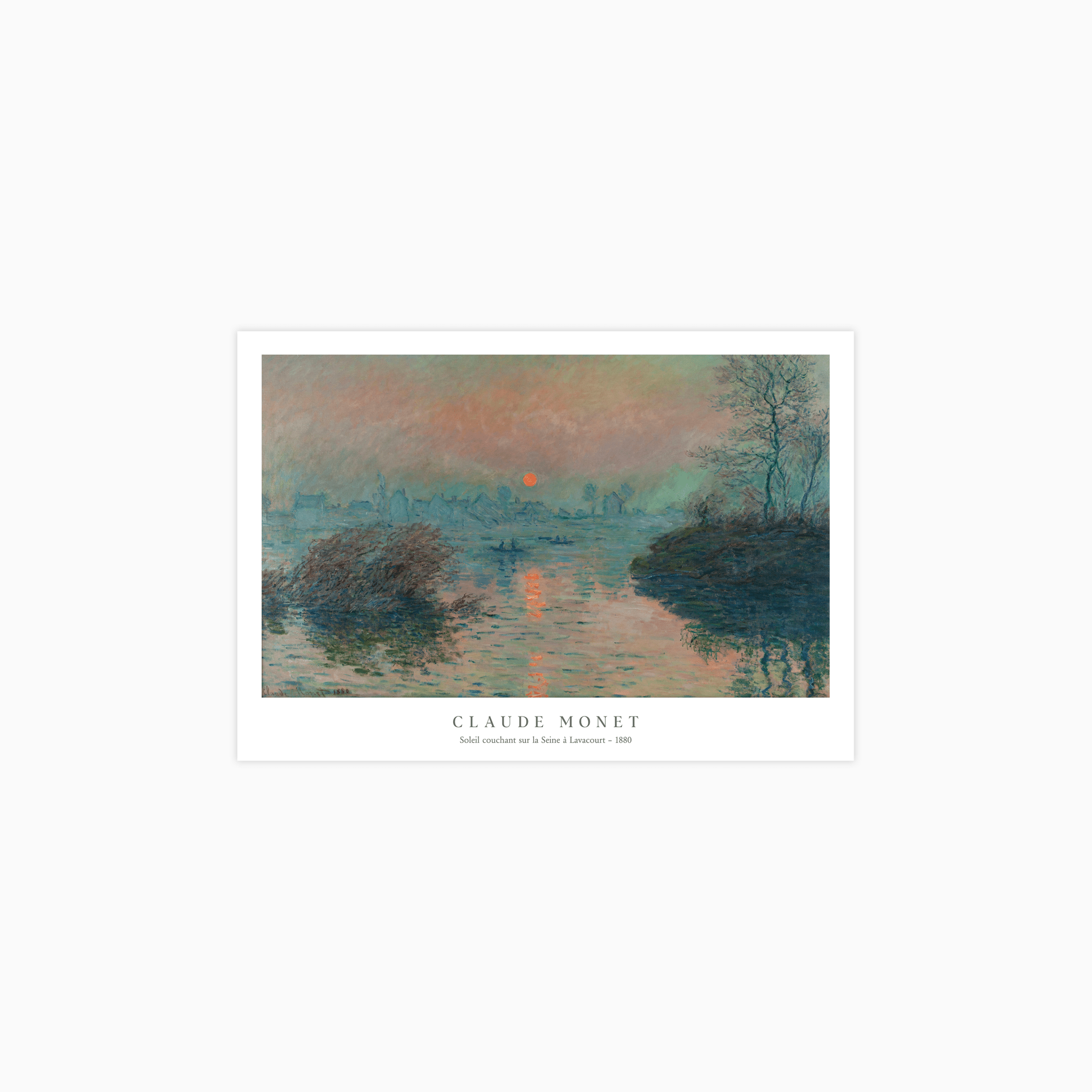 Soleil Couchant Sur La Seine À Lavacourt Poster