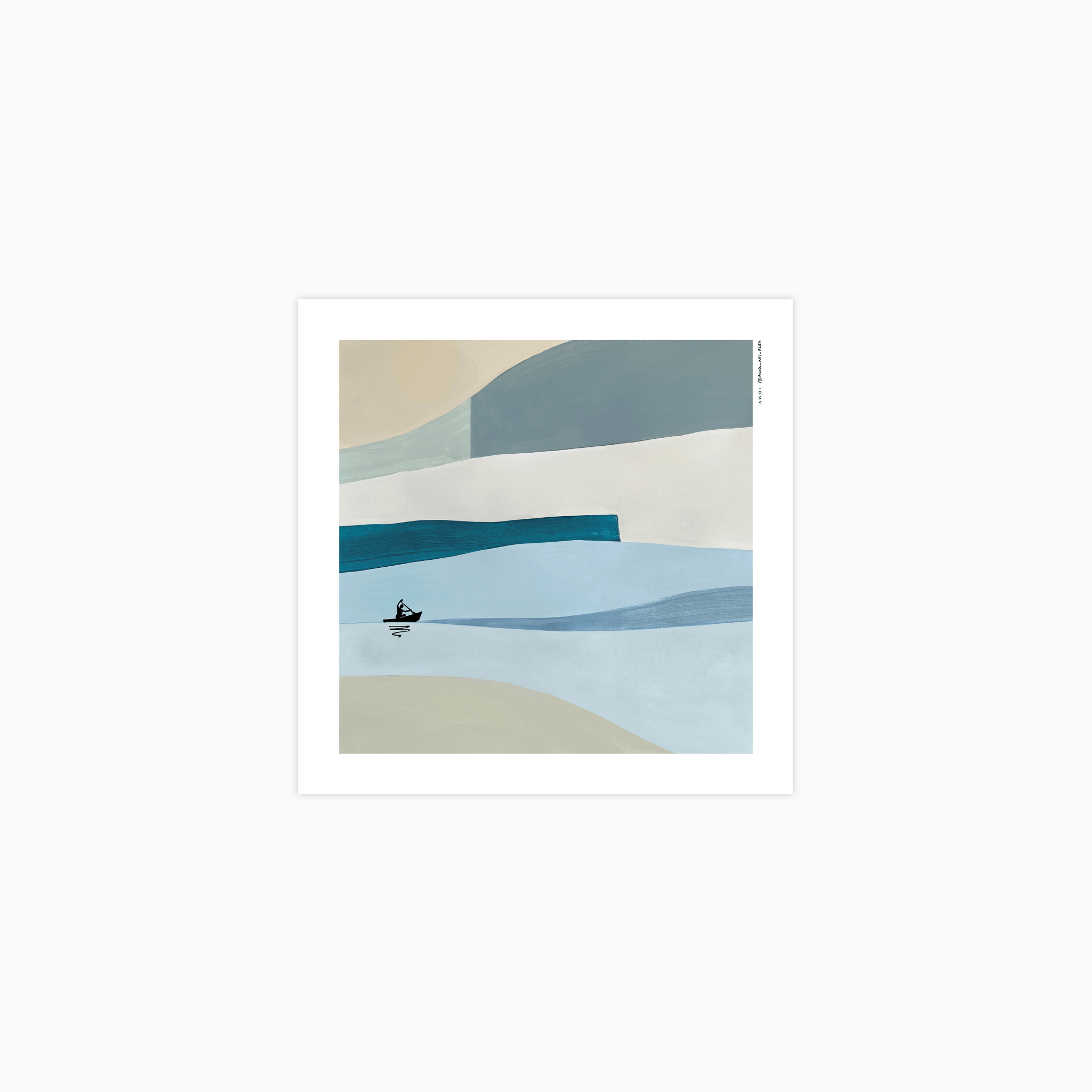 In the Drift – Abstract Kayak Poster
