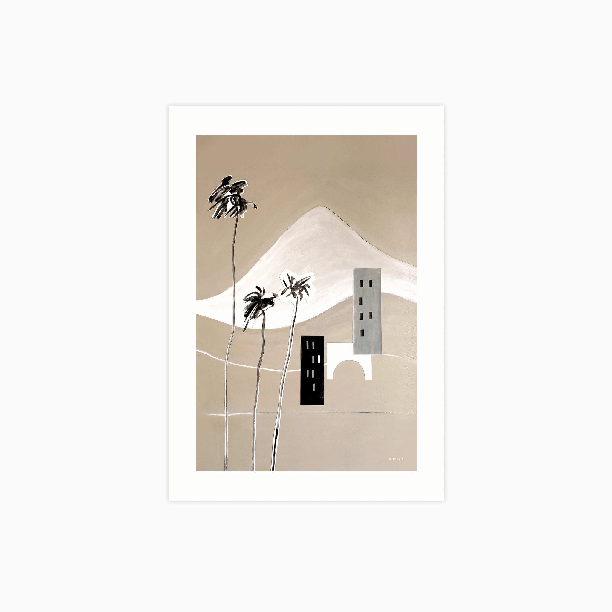 Snowy Alps by the Med Poster