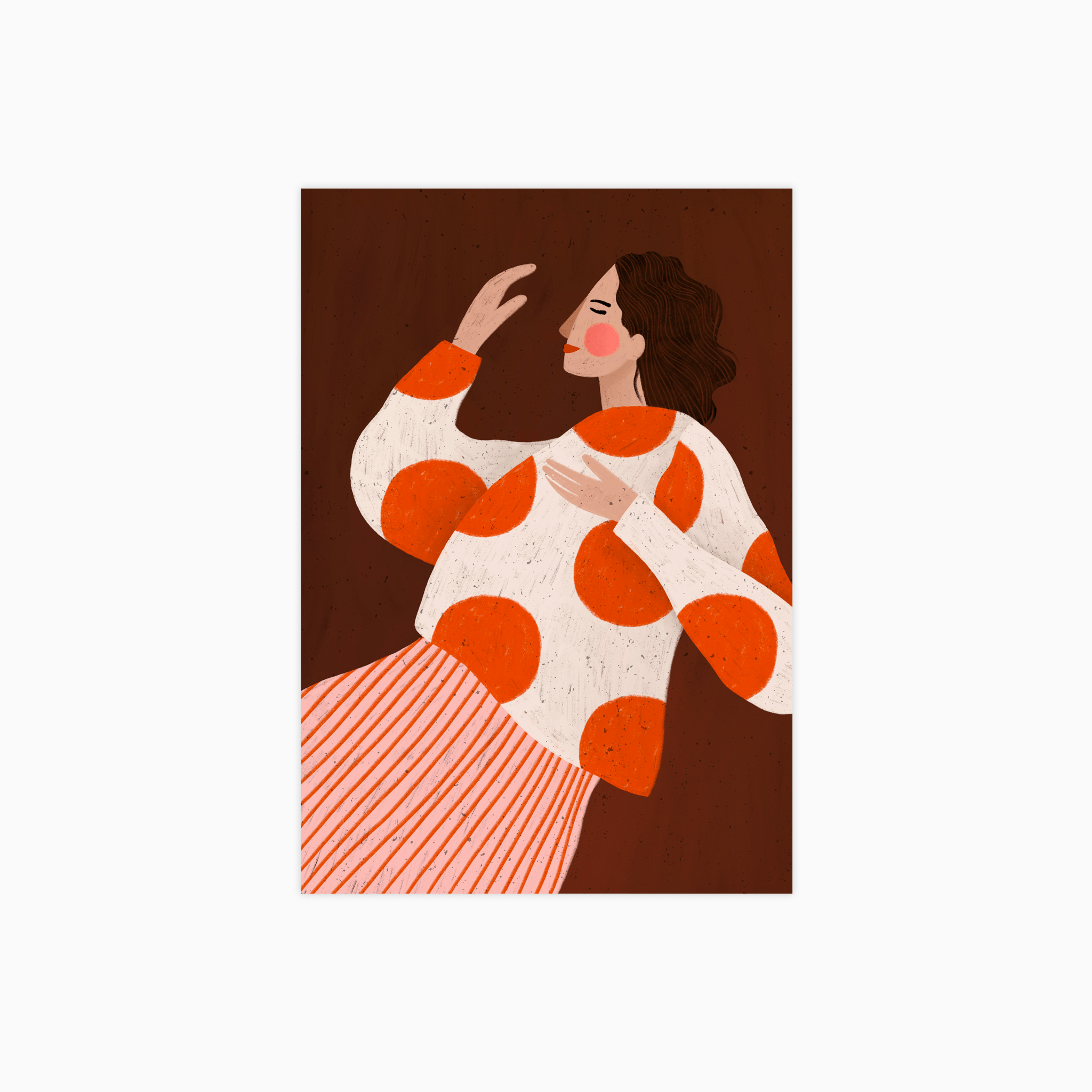 The Woman with the Dots Brown Poster