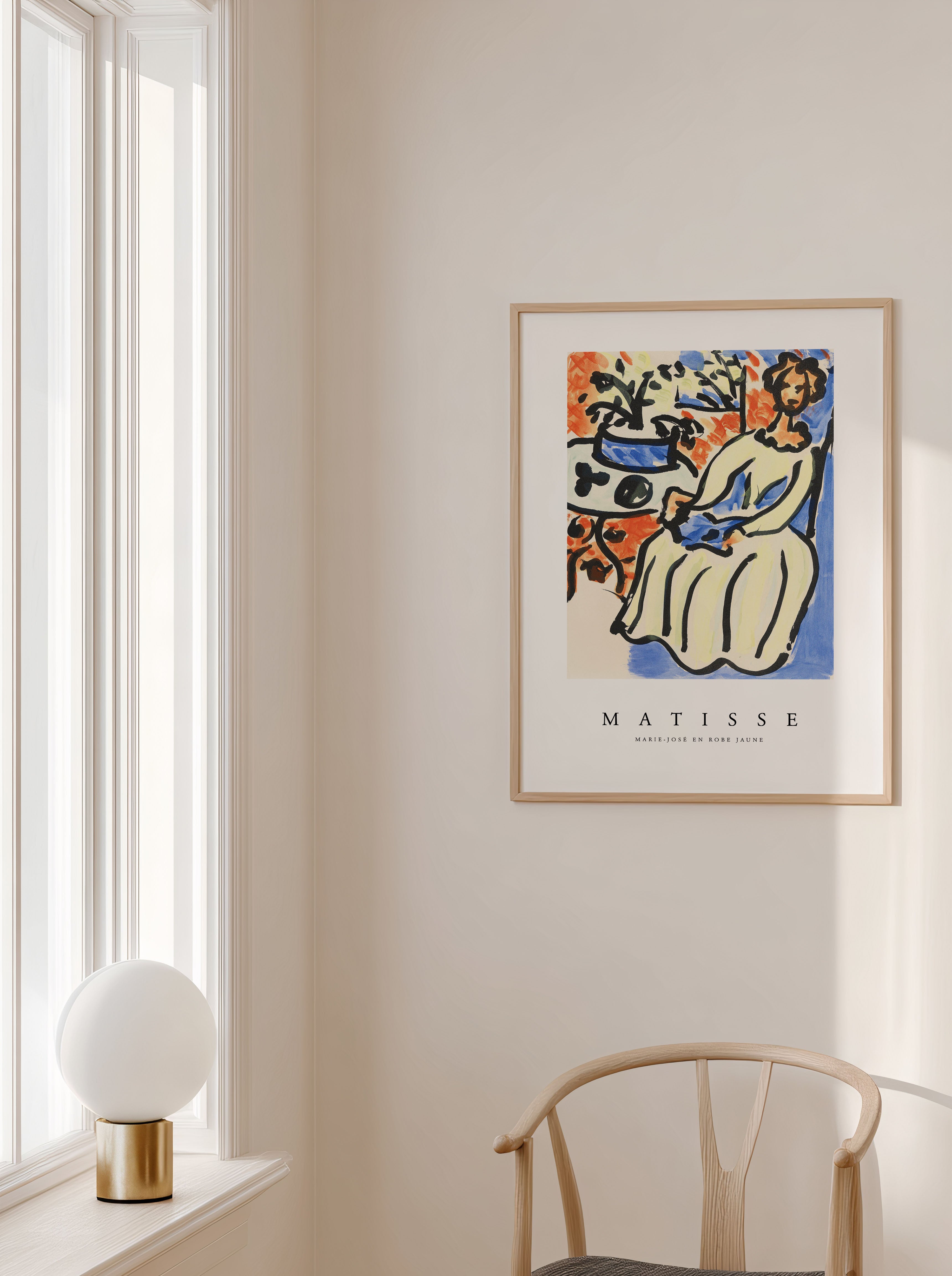 Marie-José En Robe Jaune Poster