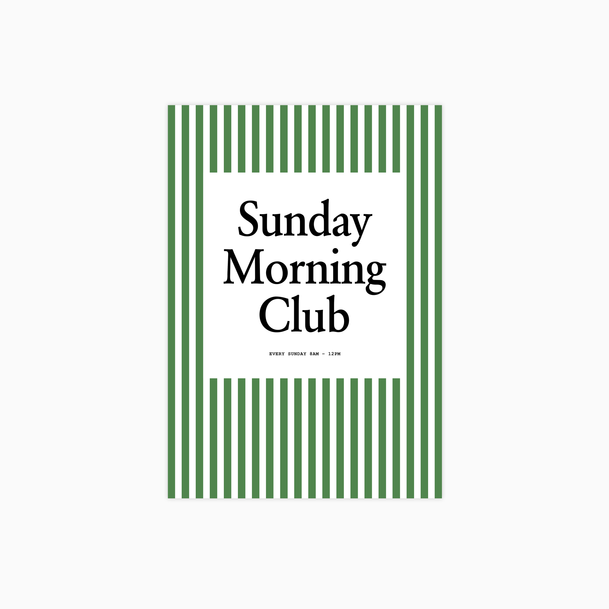 Sunday Morning Club Poster