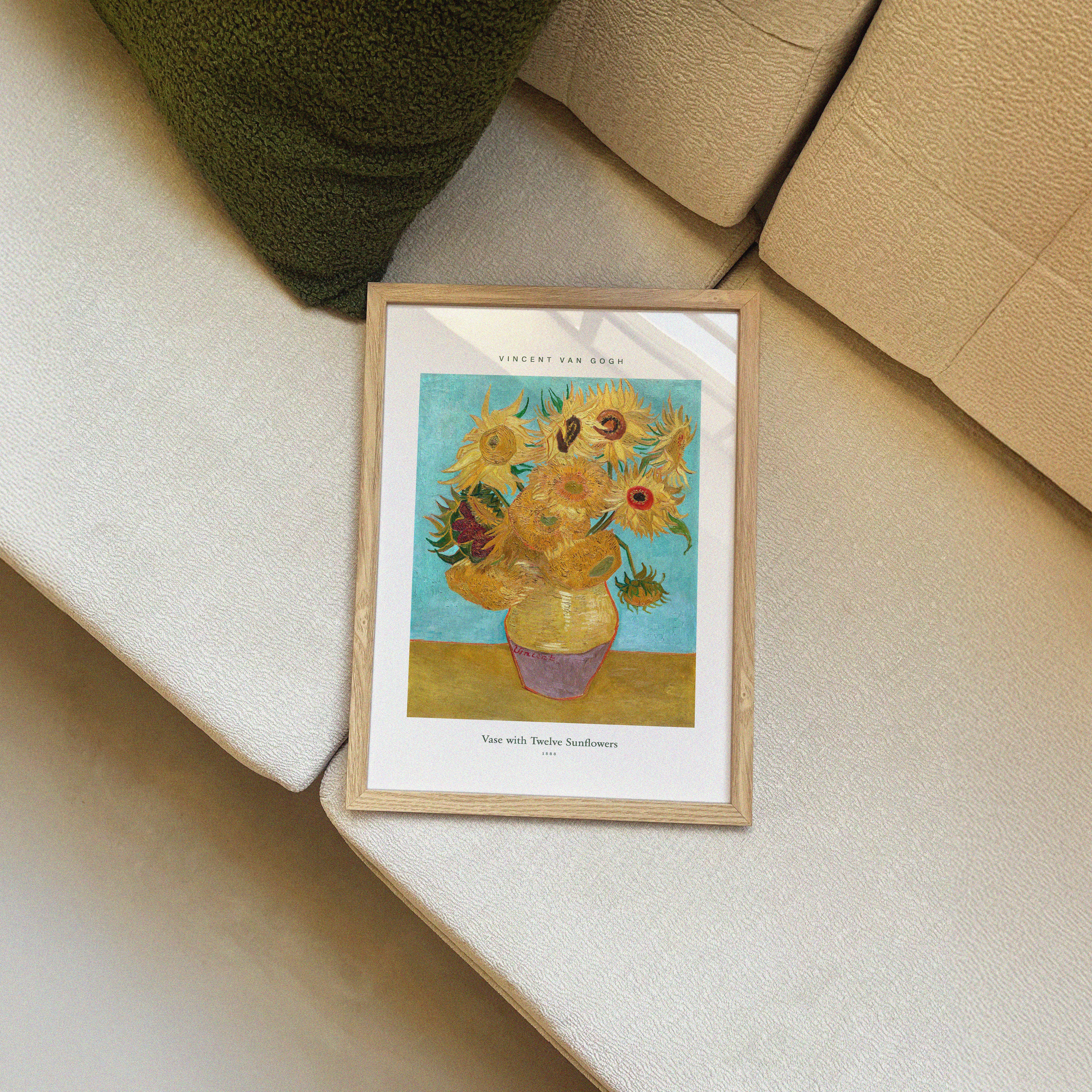Vase with Twelve Sunflowers Poster